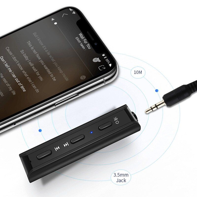Adaptor Bluetooth 5.0 transmitator si receiver 2 in 1 HiFi cu USB si AUX jack 3.5 mm 5