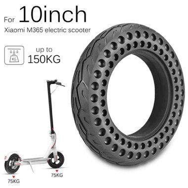Anvelopa 10 inch plina tip fagure pentru trotineta Xiaomi Mijia M365, negru 4