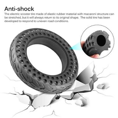 Anvelopa 10 inch plina tip fagure pentru trotineta Xiaomi Mijia M365, negru 5