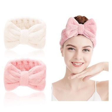Bentita plusata cu dantela si fundita pentru cosmetica, roz 7