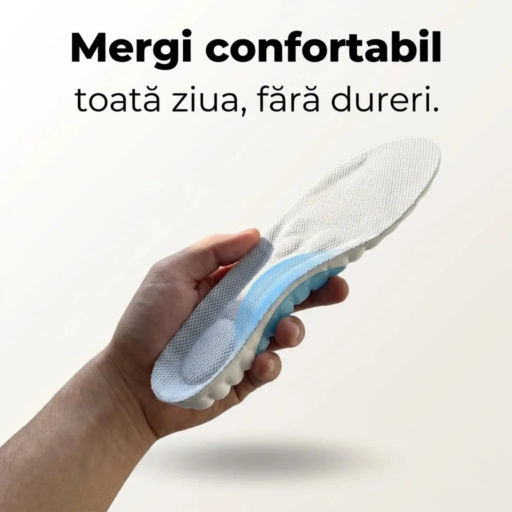 Branțuri ortopedice cu gel CloudFoam, amortizare 4D și suport pentru boltă 2