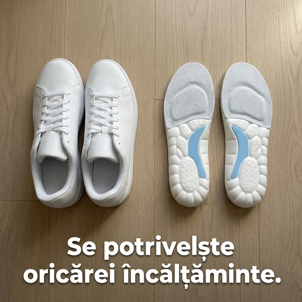 Branțuri ortopedice cu gel CloudFoam, amortizare 4D și suport pentru boltă 3