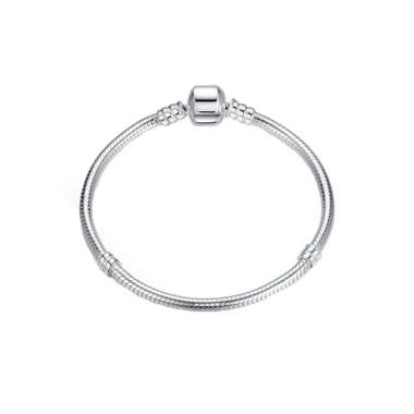 Bratara flexibila pentru charms din aliaj placat cu argint, 18 cm, KRASSUS 5