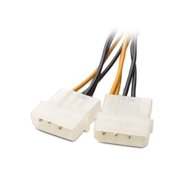 Cablu adaptor alimentare PCI-E 8 pini tata la 2 x Molex 4 pini, 18 cm 3