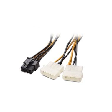 Cablu adaptor alimentare PCI-E 8 pini tata la 2 x Molex 4 pini, 18 cm 4