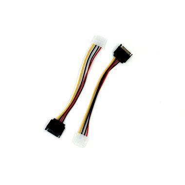 Cablu adaptor alimentare SATA 15 pini tata la Molex 4 pini mama, cupru, 20 cm 4
