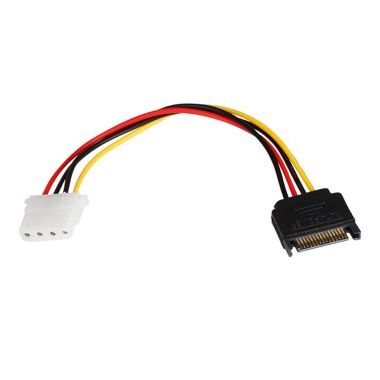 Cablu adaptor alimentare SATA 15 pini tata la Molex 4 pini mama, cupru, 20 cm 6