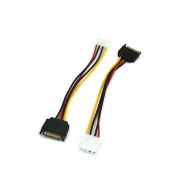 Cablu adaptor alimentare SATA 15 pini tata la Molex 4 pini mama, cupru, 20 cm 7