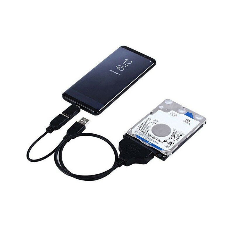 Cablu adaptor SATA 22 pini la USB 2.0 pentru HDD si SSD de 2.5 inch 4