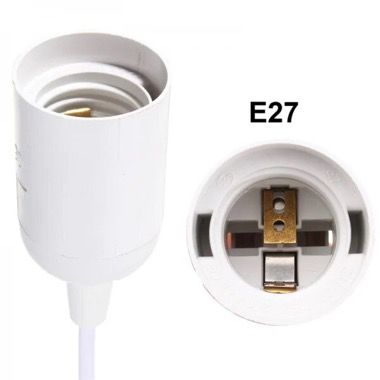 Cablu cu dulie E27 si stecher, intrerupator on/off, 220V, 1.8 m, alb 6