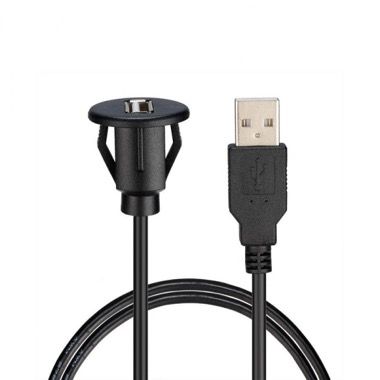 Cablu prelungitor USB 2.0 tata la mama, rezistent la apa, cu suport de prindere, 1 m, negru 2
