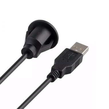 Cablu prelungitor USB 2.0 tata la mama, rezistent la apa, cu suport de prindere, 1 m, negru 3