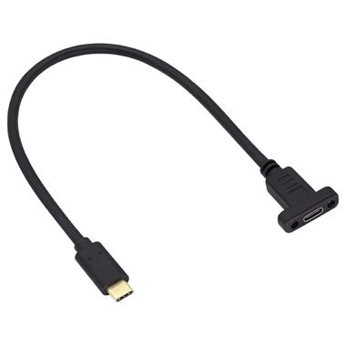 Cablu prelungitor USB-C tata la mama cu prindere pe panou, 30 cm, negru 4