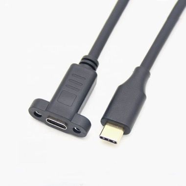 Cablu prelungitor USB-C tata la mama cu prindere pe panou, 30 cm, negru 6