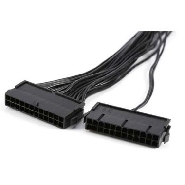 Cablu splitter ATX 24 pini pentru 2 surse (dual PSU), gaming si minat, 30 cm 4