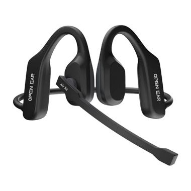 Casti Bluetooth Air X3 open ear cu conductie prin aer, microfon ENC si IPX5, negru