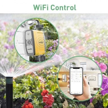 Controller de irigare automat RainPoint cu hub WIFI si control din aplicatie, portocaliu 2