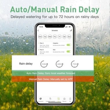 Controller de irigare automat RainPoint cu hub WIFI si control din aplicatie, portocaliu 5