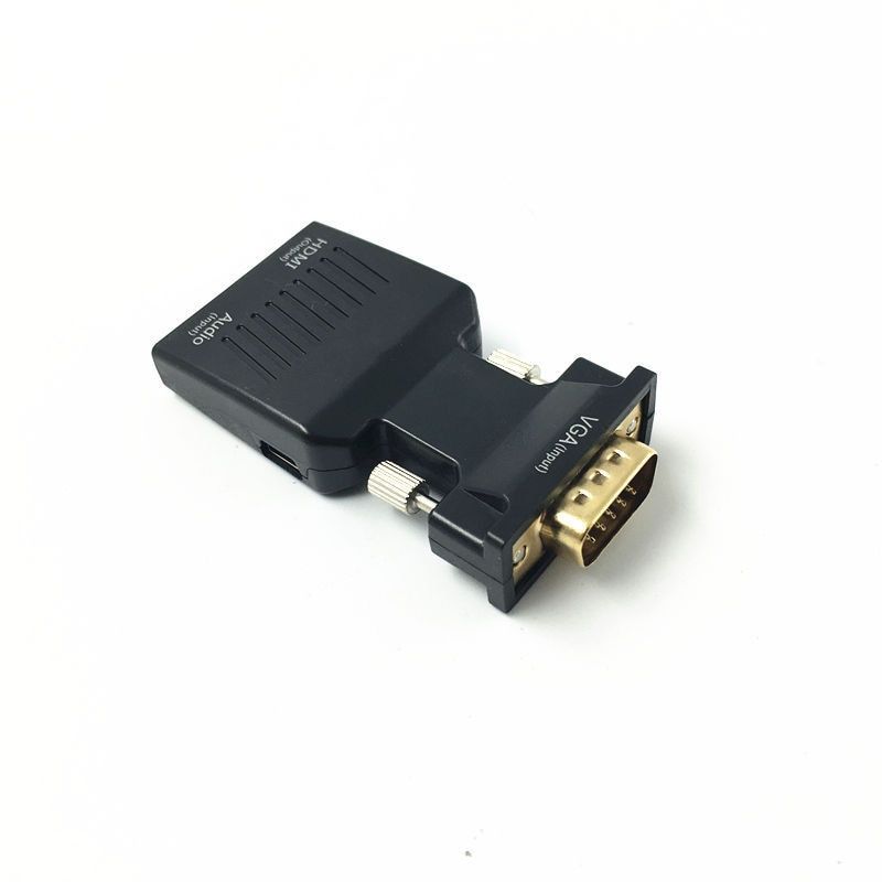 Convertor VGA tata la HDMI mama cu audio si alimentare micro USB, negru 2