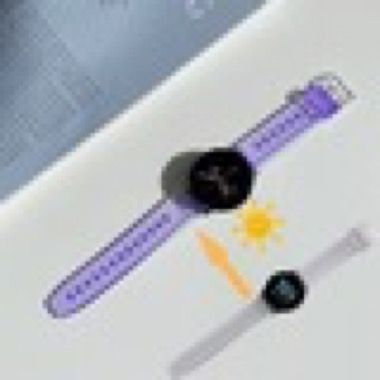 Curea 20 mm cu culoare termosensibila pentru Samsung Galaxy Watch, transparent-mov 4
