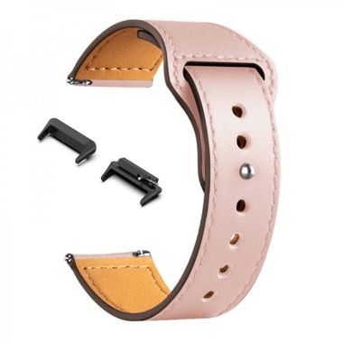 Curea din piele cu telescop quick release pentru Huawei Band 7, roz 2