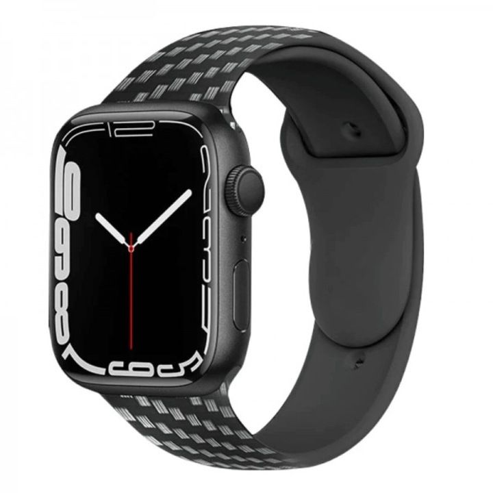 Curea din piele pentru Apple Watch 42 / 44 / 45 / 49 mm, maro inchis 2