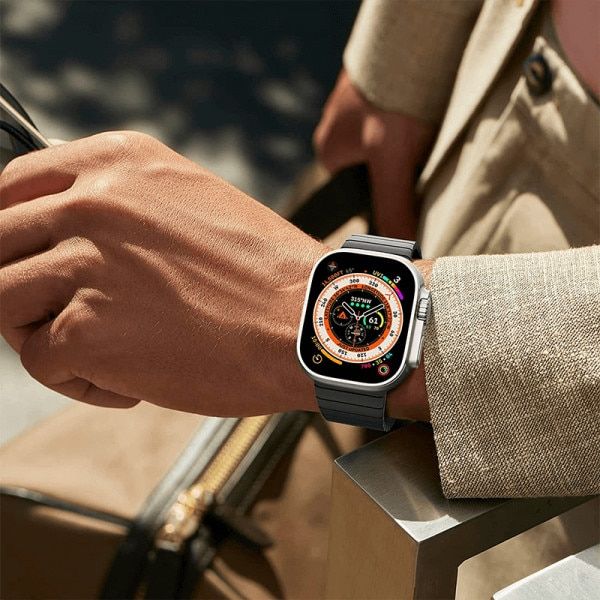 Curea din piele pentru Apple Watch 42 / 44 / 45 / 49 mm, verde 2