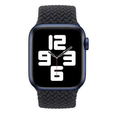 Curea elastica din nylon pentru Apple Watch 42 / 44 mm series 1-6 SE, marime L, negru 4