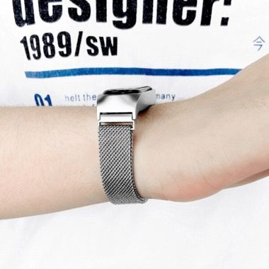 Curea metalica otel inoxidabil pentru Xiaomi Mi Band 7, argintiu 2