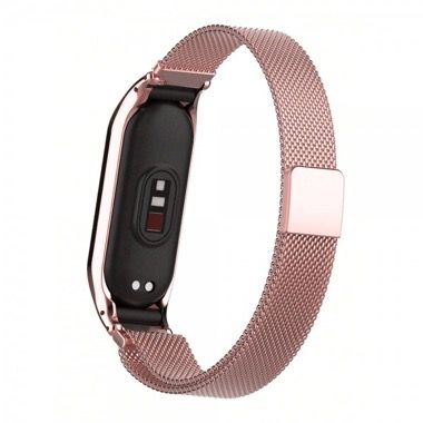 Curea metalica otel inoxidabil pentru Xiaomi Mi Band 7, roz 6