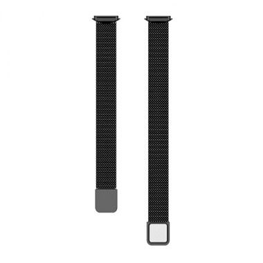 Curea metalica tip plasa cu inchidere magnetica pentru Fitbit Luxe, negru 4
