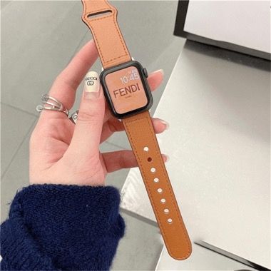 Curea piele pentru Apple Watch 42/44/45/49 mm, seria 3-8, SE si Ultra, maro 2