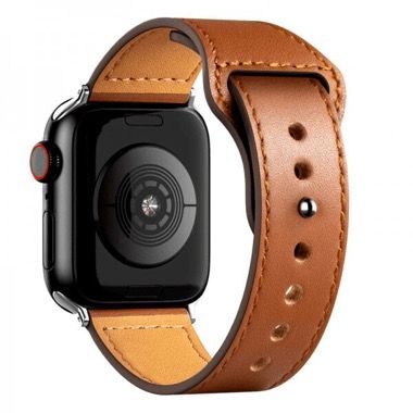 Curea piele pentru Apple Watch 42/44/45/49 mm, seria 3-8, SE si Ultra, maro 7