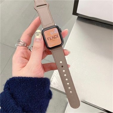 Curea piele pentru Apple Watch 42/44/45/49 mm, seria 3-8, SE si Ultra, gri 2