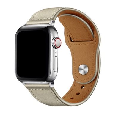 Curea piele pentru Apple Watch 42/44/45/49 mm, seria 3-8, SE si Ultra, gri 8
