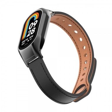 Curea piele pentru Xiaomi Mi Band 7, negru 4