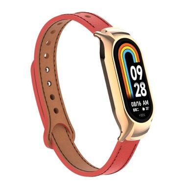 Curea piele pentru Xiaomi Mi Band 7, rosu 3