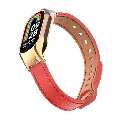 Curea piele pentru Xiaomi Mi Band 7, rosu 4