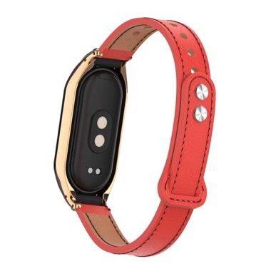 Curea piele pentru Xiaomi Mi Band 7, rosu 5