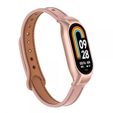 Curea piele pentru Xiaomi Mi Band 7, roz 3