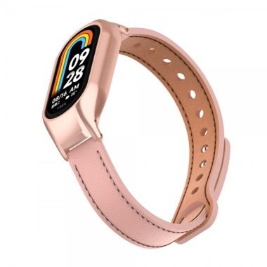Curea piele pentru Xiaomi Mi Band 7, roz 4