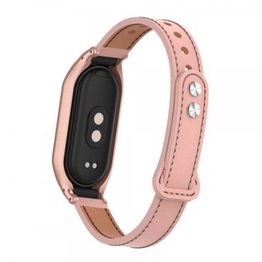 Curea piele pentru Xiaomi Mi Band 7, roz 5