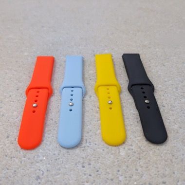 Curea silicon 20 mm pentru Samsung Galaxy Watch 4 / 5 / 6 si Huawei Watch GT 3, portocaliu, Bermek 7