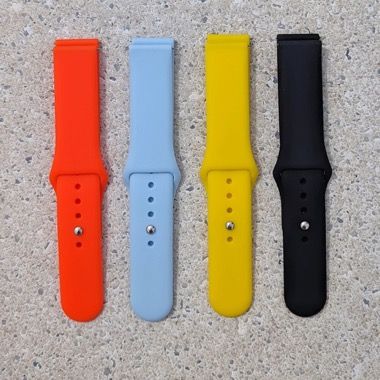 Curea silicon 20 mm pentru Samsung Galaxy Watch 4 / 5 / 6 si Huawei Watch GT 3, galben, Bermek 5