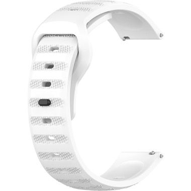 Curea silicon 20 mm pentru Samsung Galaxy Watch 4 / 5 / 6 si Huawei Watch GT 3, alb, Bermek