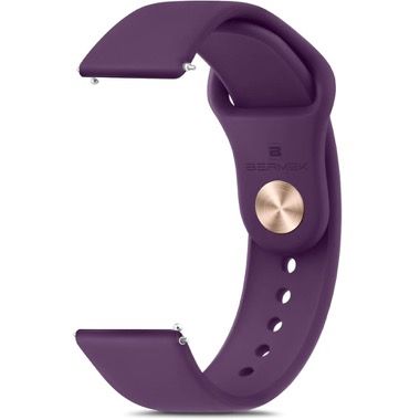 Curea silicon 22 mm pentru Huawei Watch GT 3 / GT 2 si Xiaomi Watch S1, mov, Bermek 6