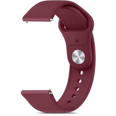 Curea silicon 22 mm pentru Huawei Watch GT 3 / GT 2 si Xiaomi Watch S1, burgundiu, Bermek
