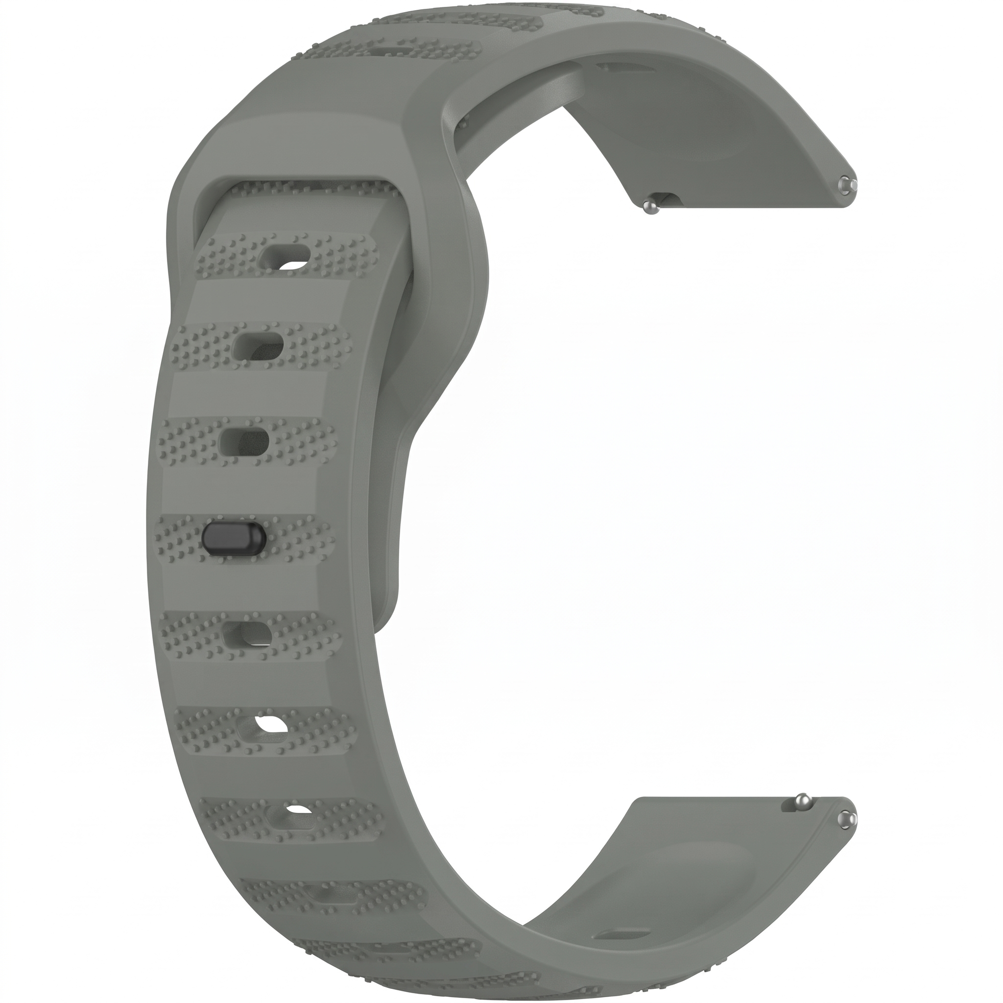 Curea silicon 22 mm pentru Huawei Watch GT 3 / GT 2 si Xiaomi Watch S1, verde gri, Bermek