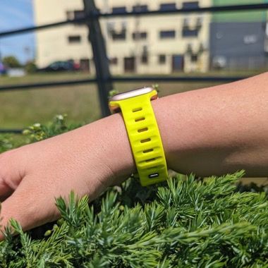 Curea silicon Bermek pentru Apple Watch 38/40/41 mm, quick release, verde lime 3