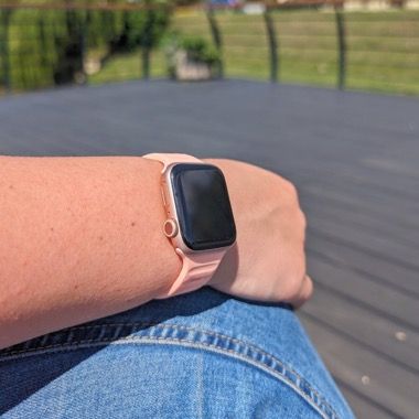 Curea silicon Bermek pentru Apple Watch 38/40/41 mm, quick release, roz 5